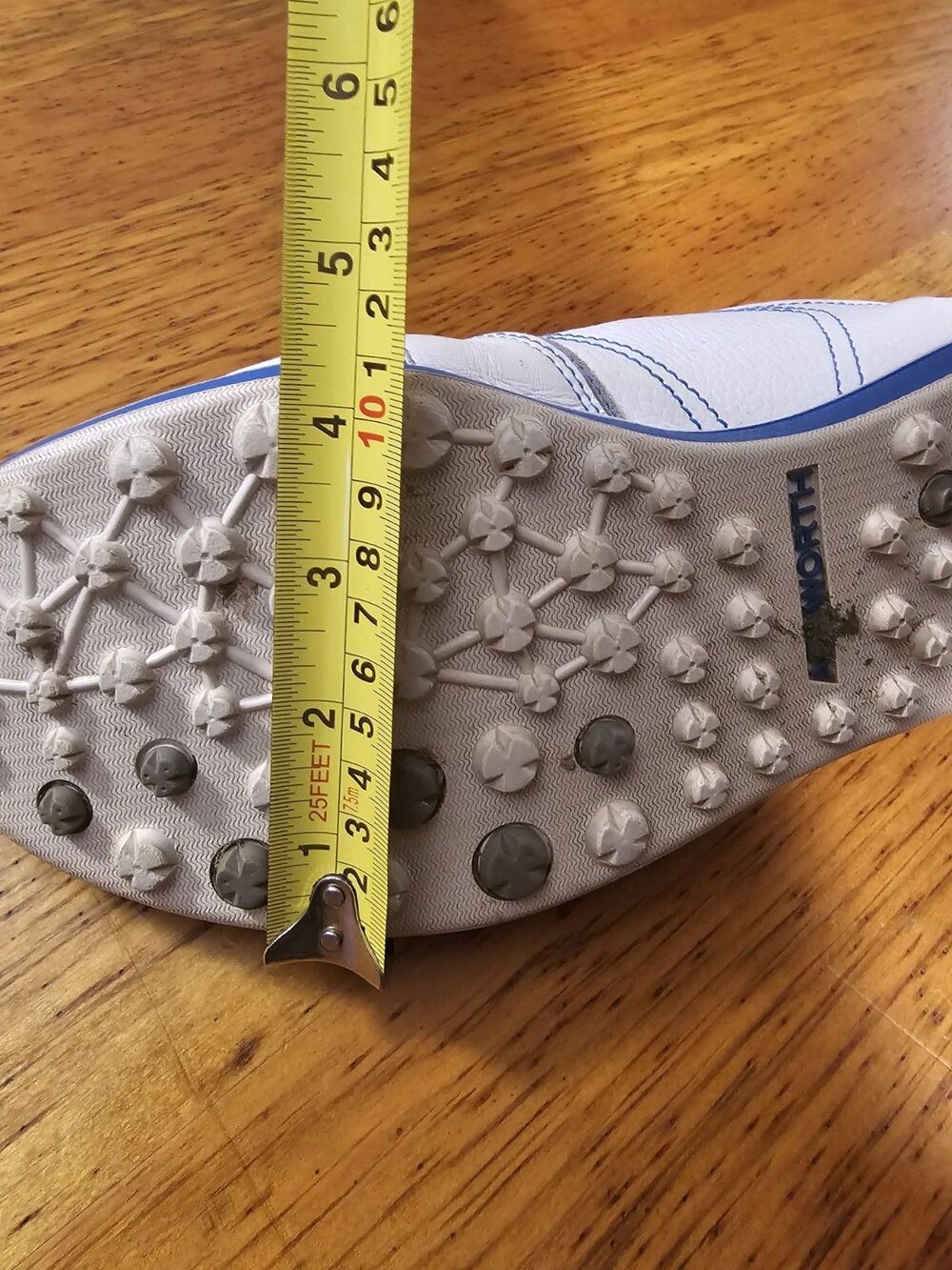 Ashworth Cardiff ADC Spikeless Golf Shoes White Blue Men's Size 10.5 Leather - Picture 11 of 13